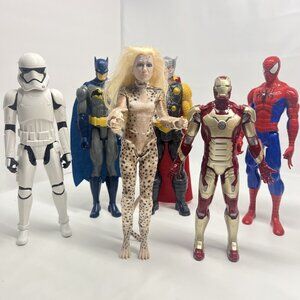 Mattel Marvel DC 12'' Action Figures Lot of 6